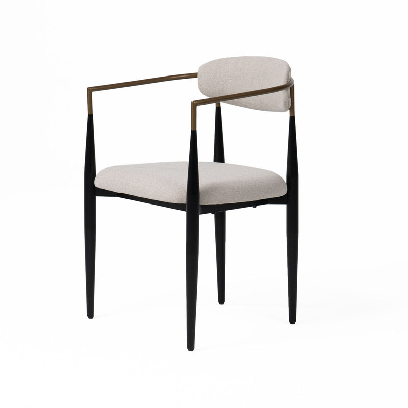 Nicole Medium Grey/Gold & Black Dining Chair