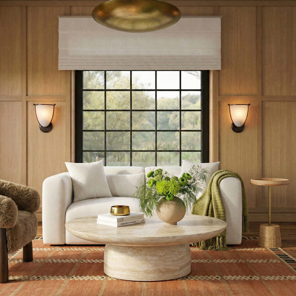 Tereasa 86" Cream Performance Chenille Modular Loveseat