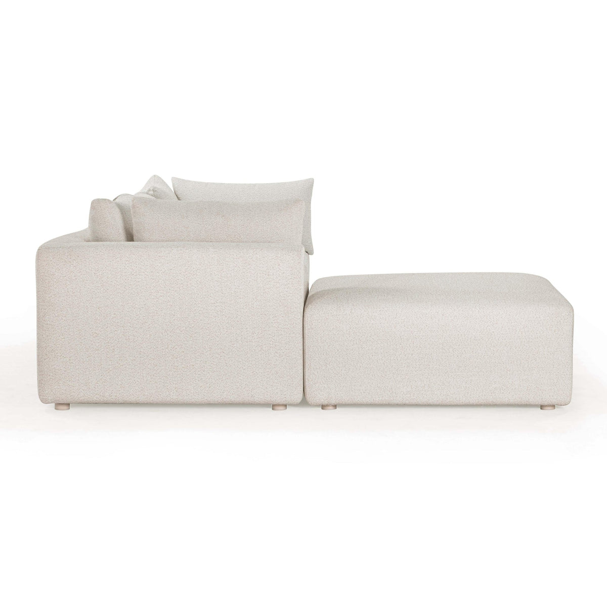 Karsyn 113.2" 4-Piece Cream Performance Fabric Outdoor Modular Sectional