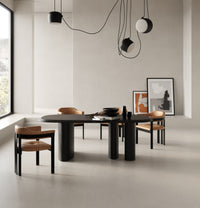 Goldie Modern 87" Black Ash Dining Table