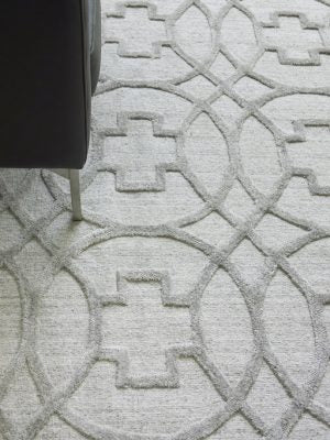 Selena Light Silver Hand Loomed Area Rug - Elegance Collection