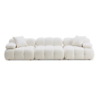 Vogue Cream Vegan Shearling Modular Sofa - Luxury Living Collection