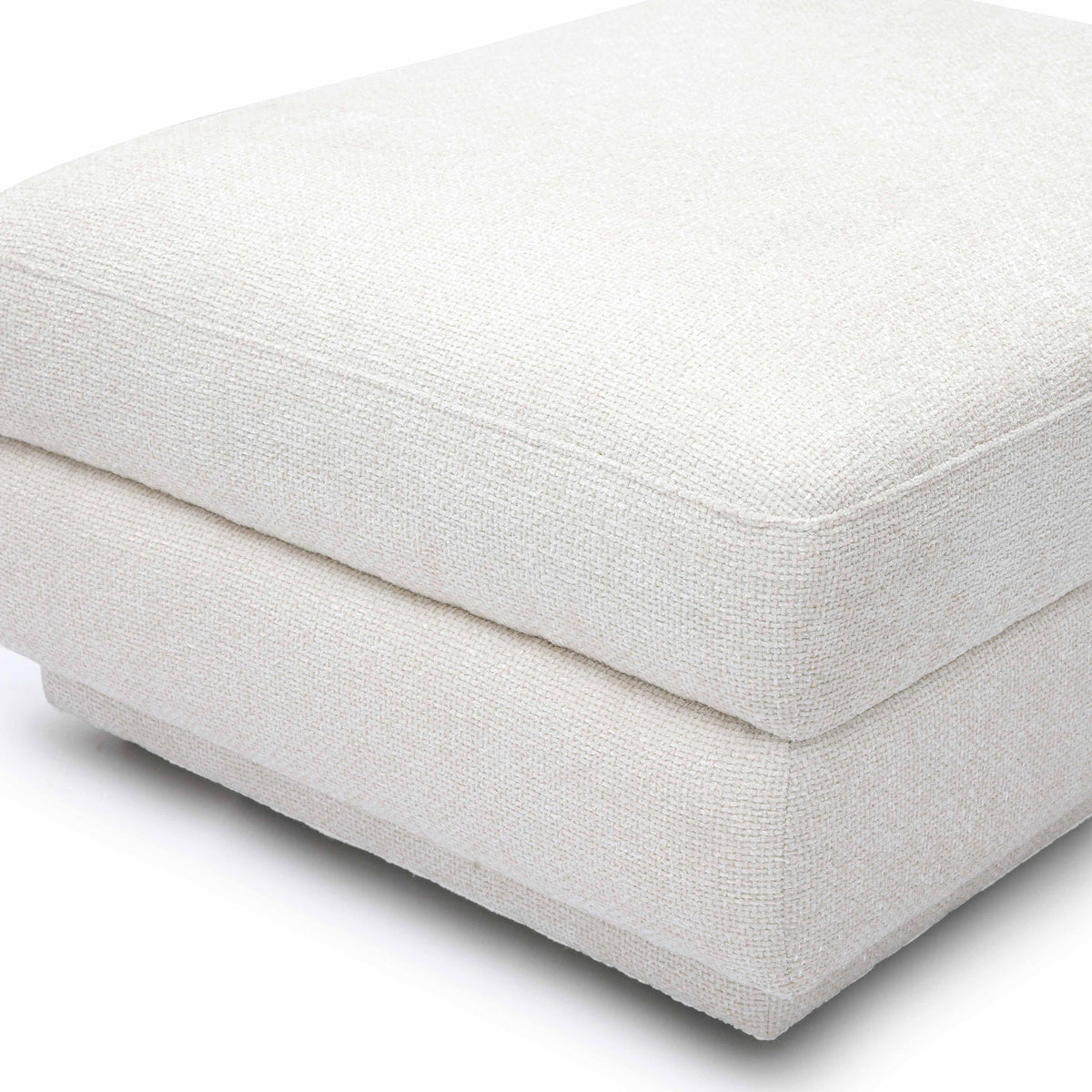 Arabella Cream Performance Chenille Modular Ottoman