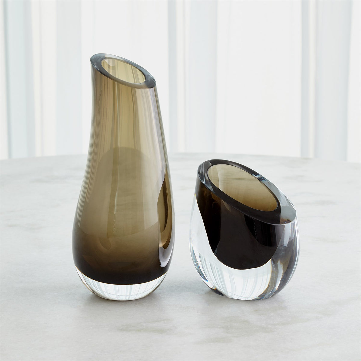 Slant Smoke Vase (2 Sizes Available)