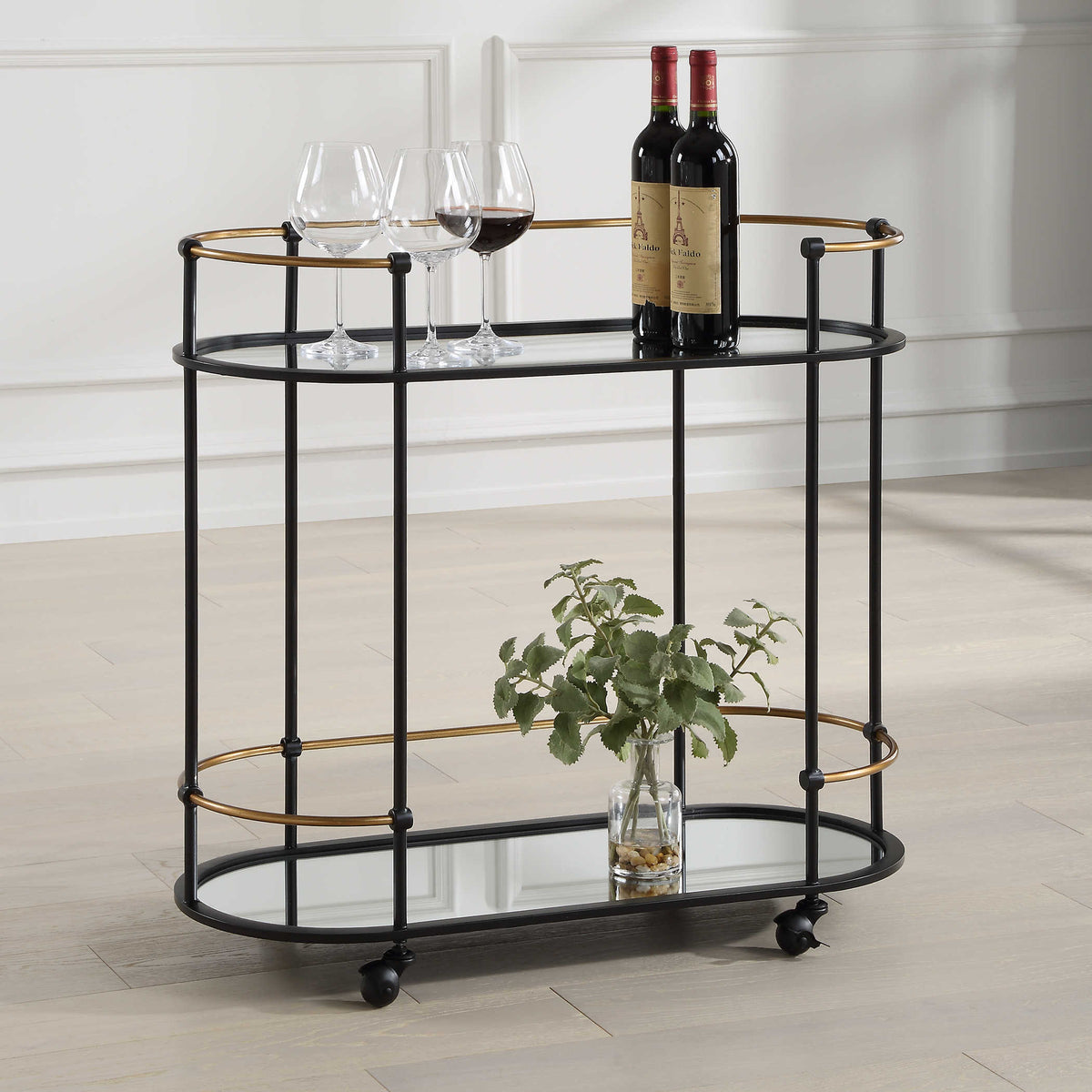 Karma Black & Gold Bar Cart