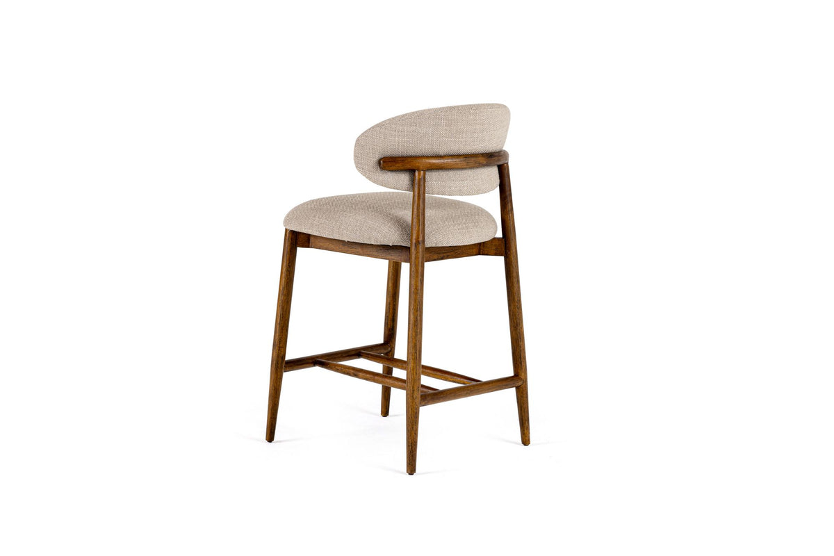 Danicca Modern Beige Linen Counter Stool