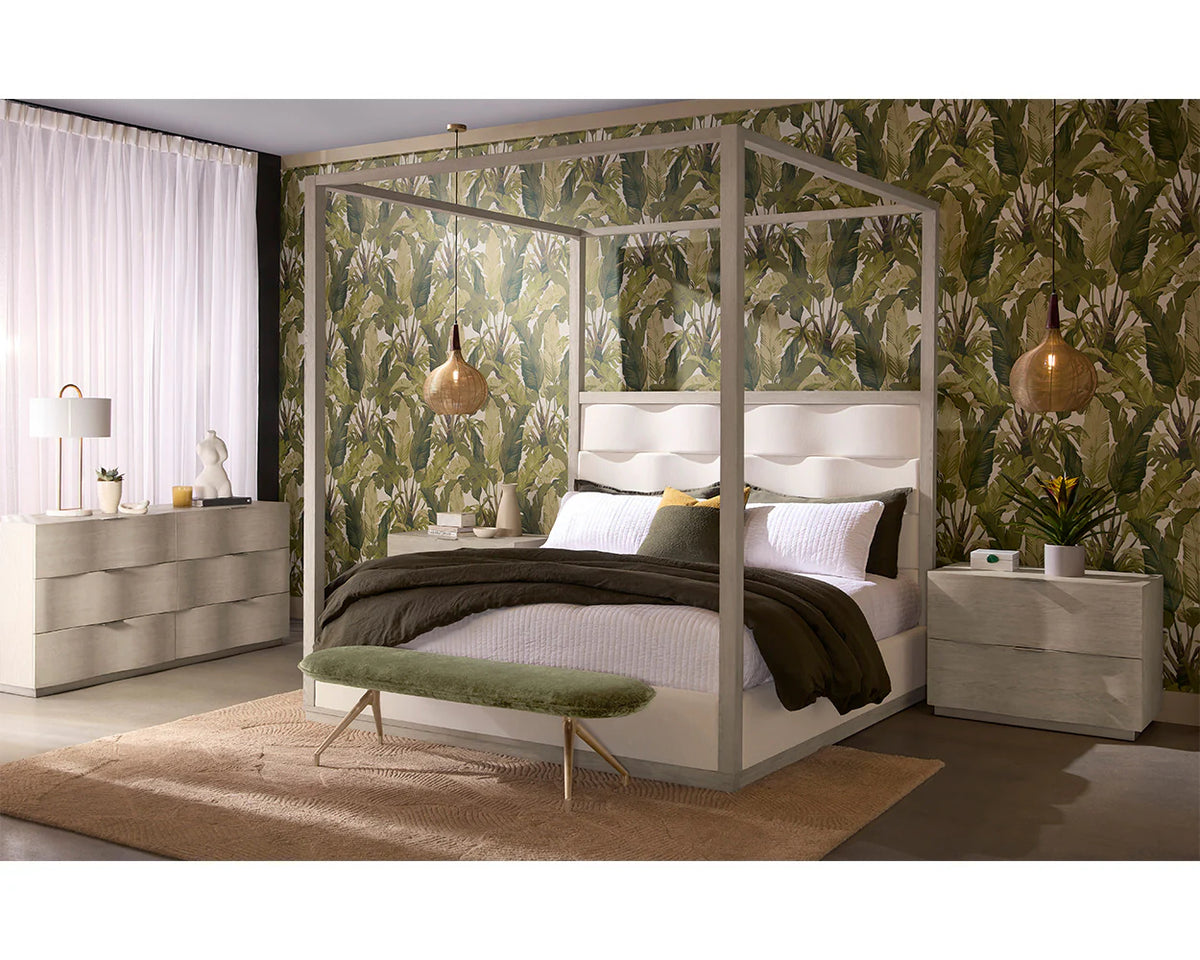 Hoyos Topaz Beige Canopy Bed