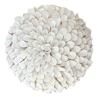 White & Gold Pom Pom Flower Wall Art (2 Sizes Available)