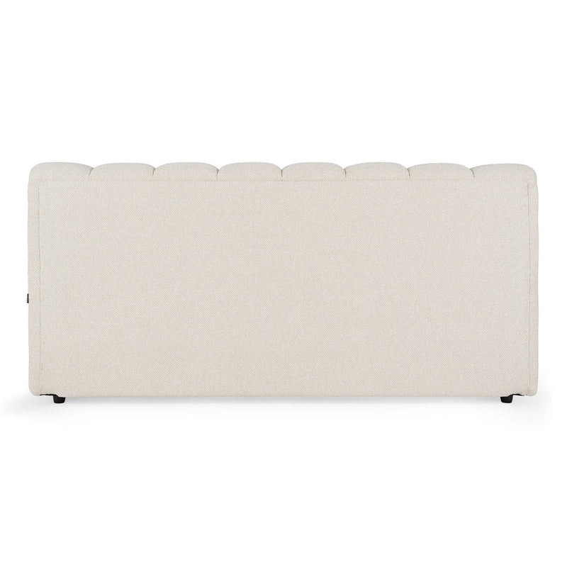 Sabine Modern Off-White Linen Bed