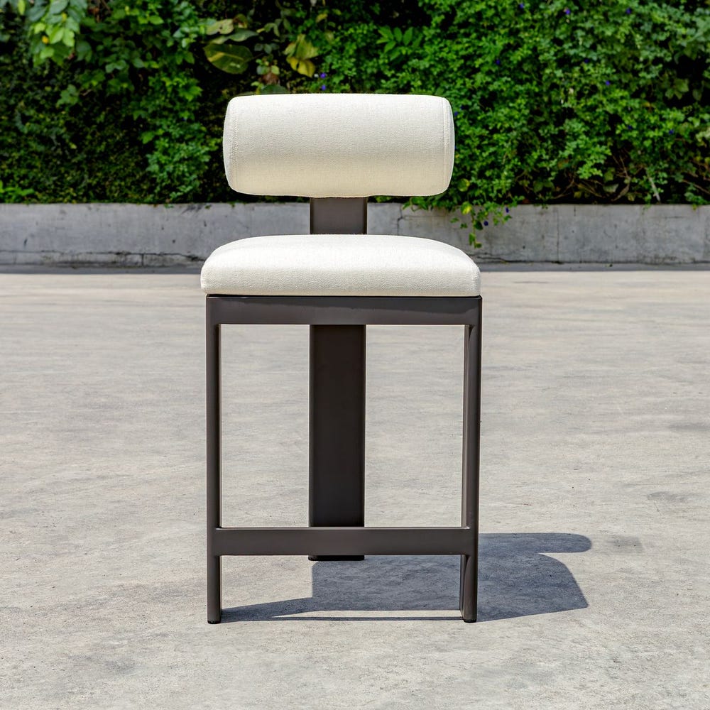 Verah White Outdoor Counter Stool