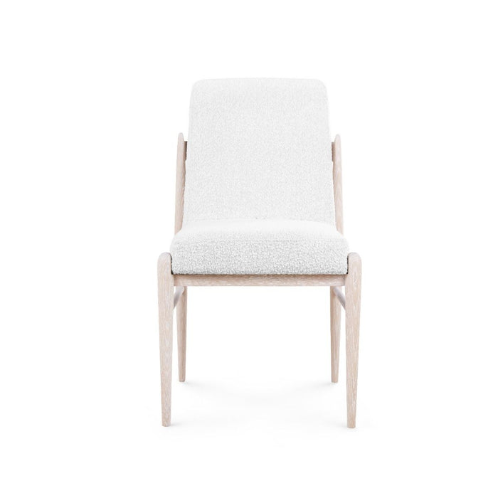 Veer Off-White Boucle & Bleached Oak Side Chair