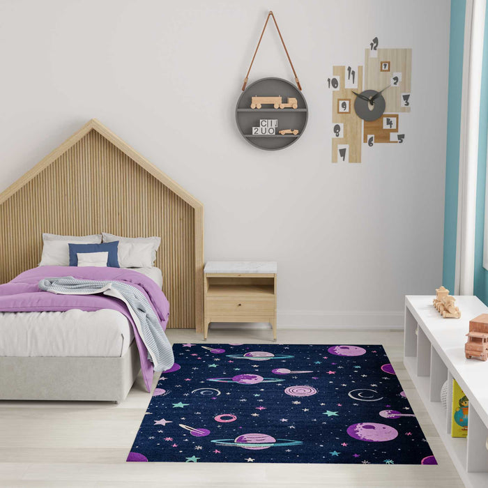 Space Black Area Rug