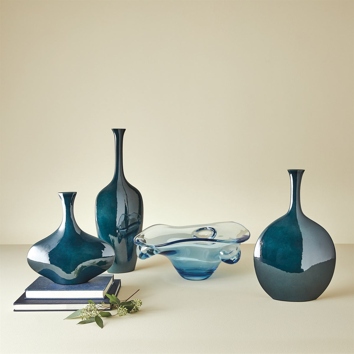 Silhouette Blue Ceramic Vase (3 Sizes Available)