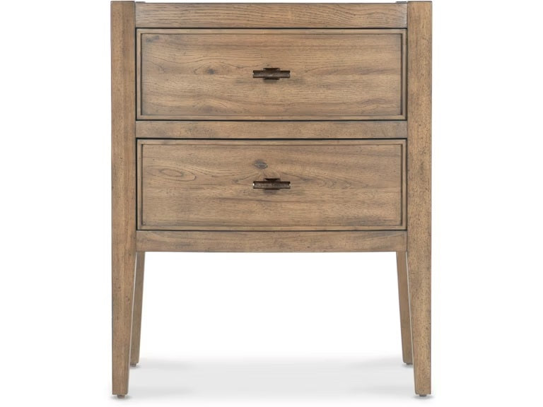 Colt Light Wood Two Drawer Nightstand