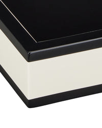 Cosette Ivory & Black Lacquer Tray (Set of 2)