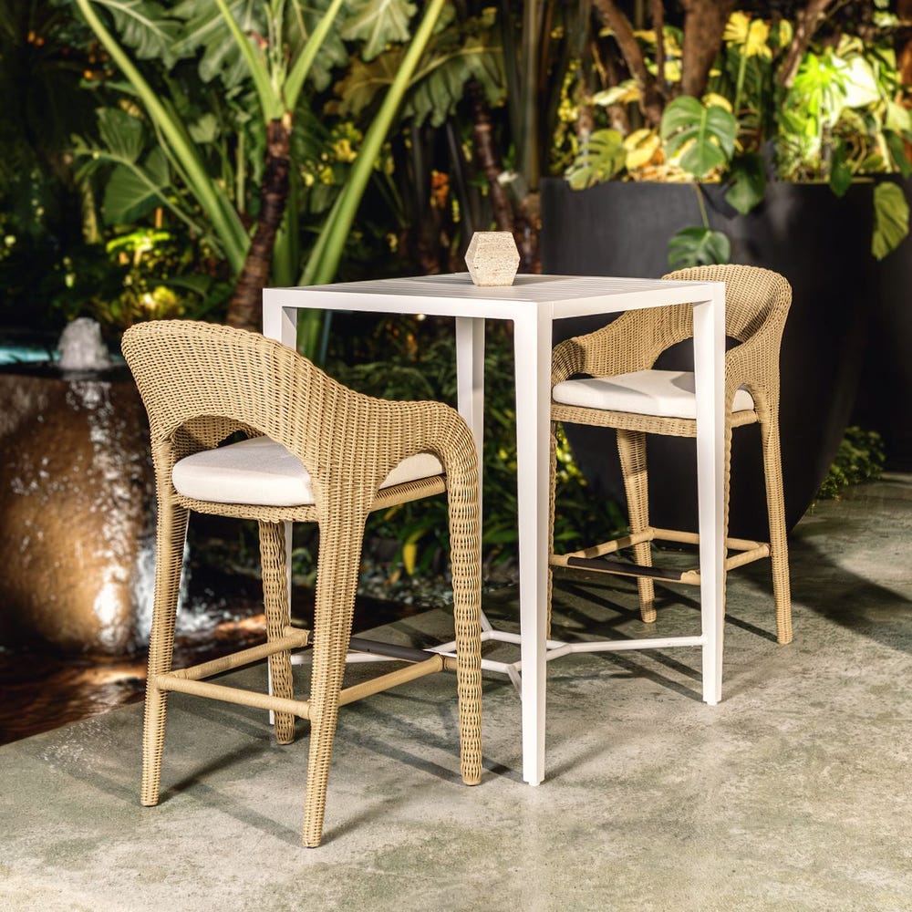 Avenue White All Weather Outdoor Bar Stool