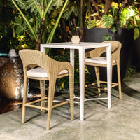 Avenue White All Weather Outdoor Bar Stool