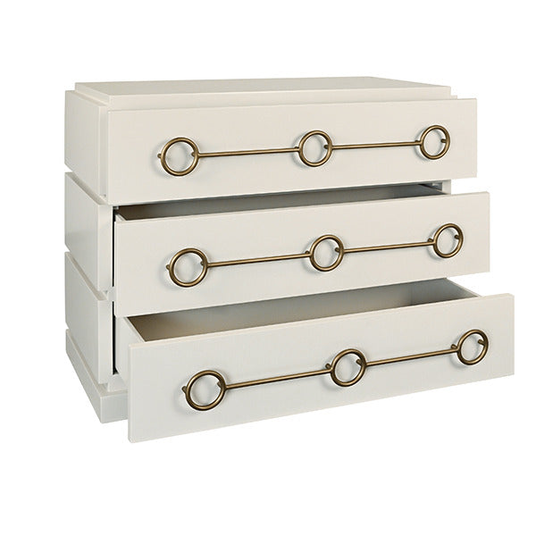 Blair 42" Matte Antique White Lacquer Chest/Cabinet
