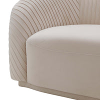 Gigi 90.6" Beige Performance Velvet Sofa