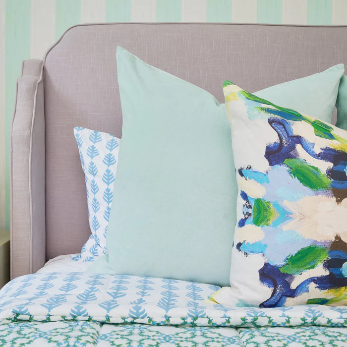 Serenity Blue Velvet Pillow (3 Sizes Available)