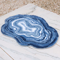 Blue Agate 100% Egyptian Cotton Luxury Bath Rug