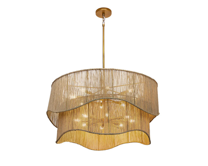 Rhine Natural & Brass Chandelier