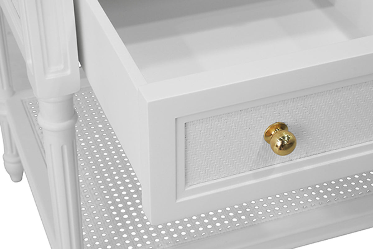 Esmeh 36.5" Grasscloth & Gold Bath Vanity