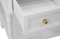 Esmeh 36.5" Grasscloth & Gold Bath Vanity