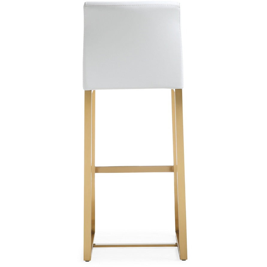Moriah White Gold Steel Barstools (Set of 2) - Luxury Living Collection