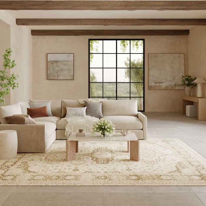 Isabeau Ivory Beige Area Rug