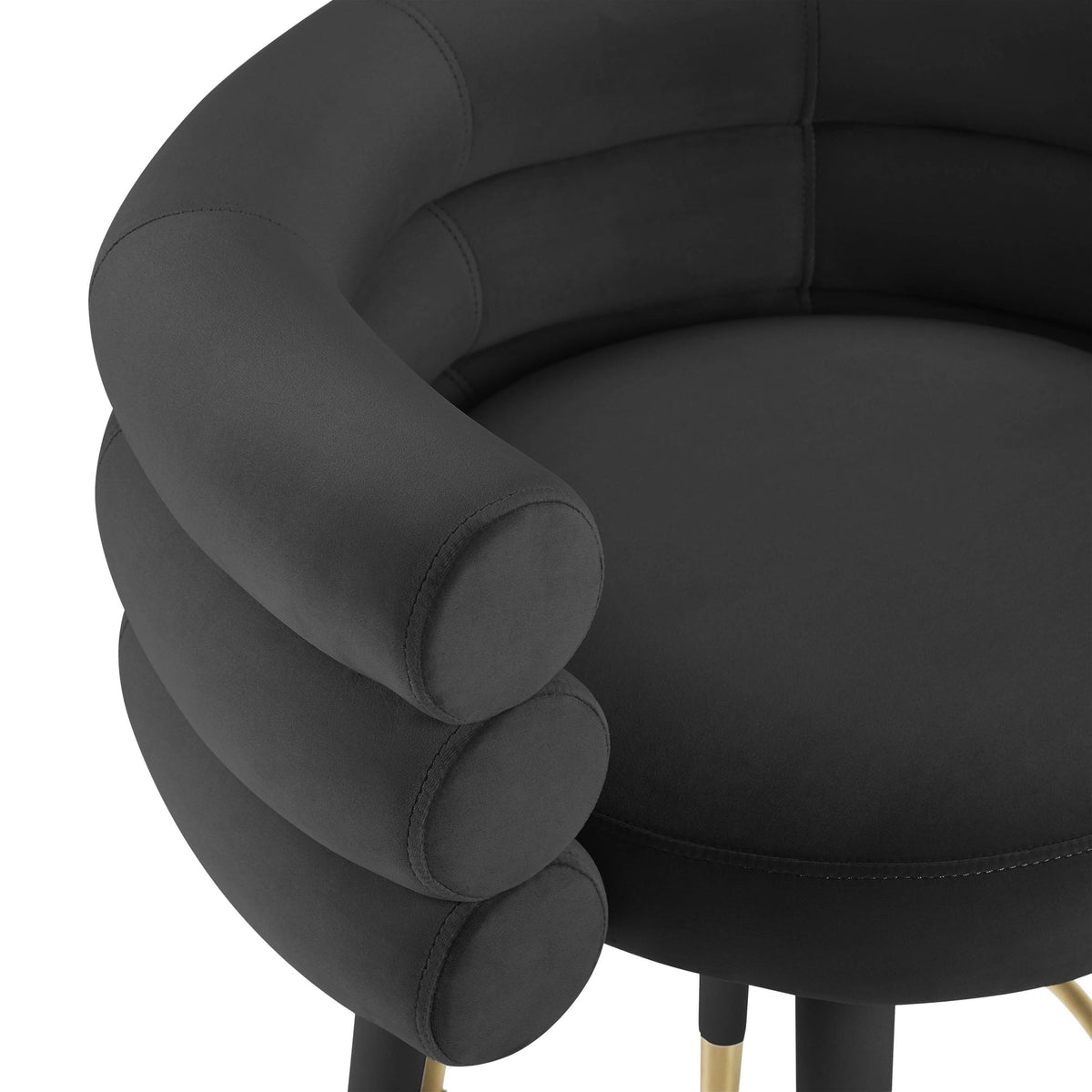 Nazri Black Performance Velvet Barstool