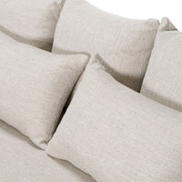 Helene Beige 3 Seat Outdoor Performance Fabric Sofa