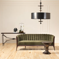 Channel 80" Moss Green Velvet Sofa