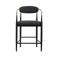 Nicole Dark Grey/Gold & Black Counter Chair