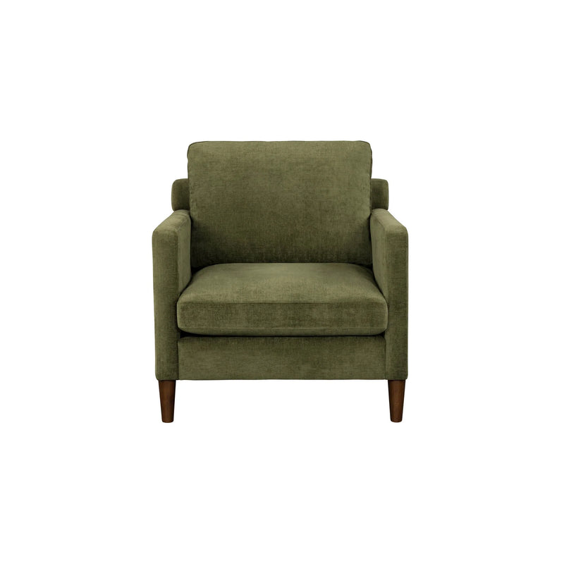 Aeliana Olive Green Velvet Accent Chair