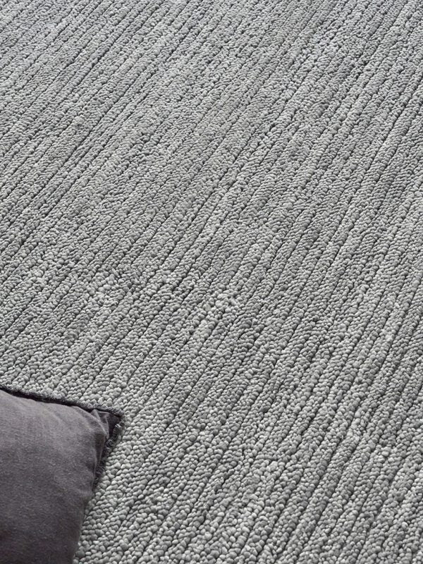 Tempi Grey New Zealand Wool Area Rug - Elegance Collection