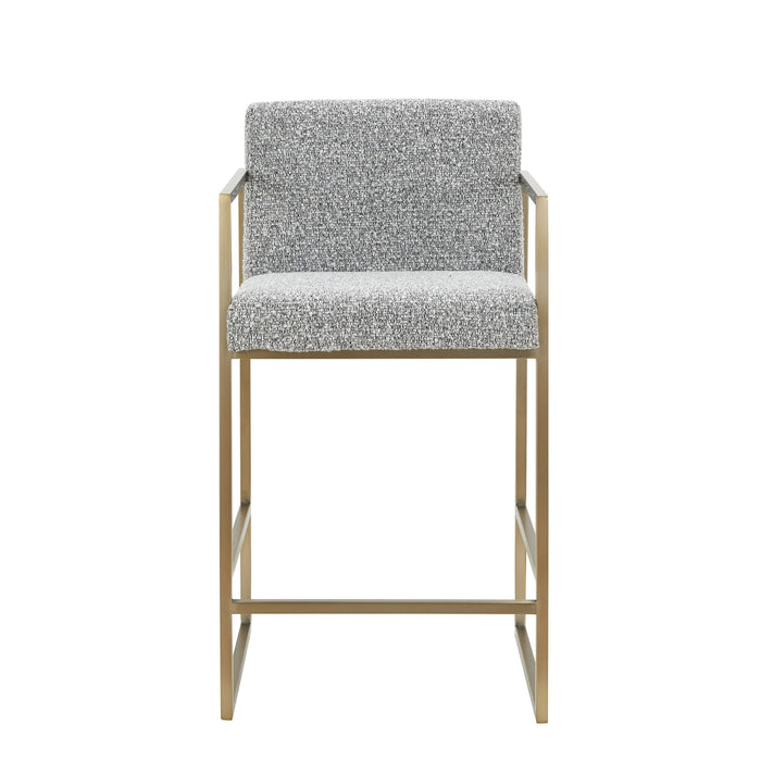Blair Modern Grey & Gold Counter Stool