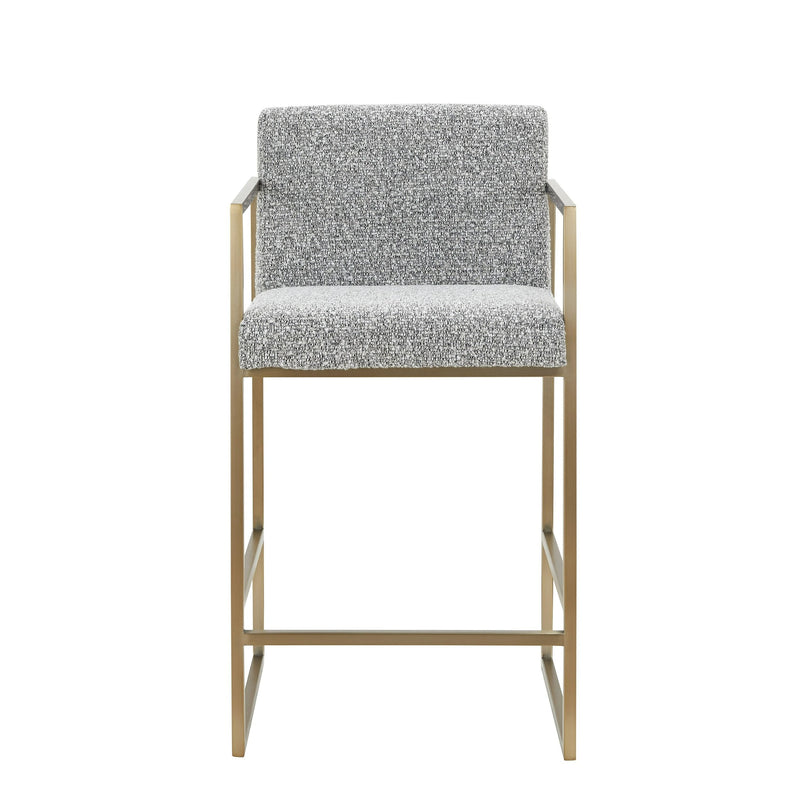 Blair Modern Grey & Gold Counter Stool