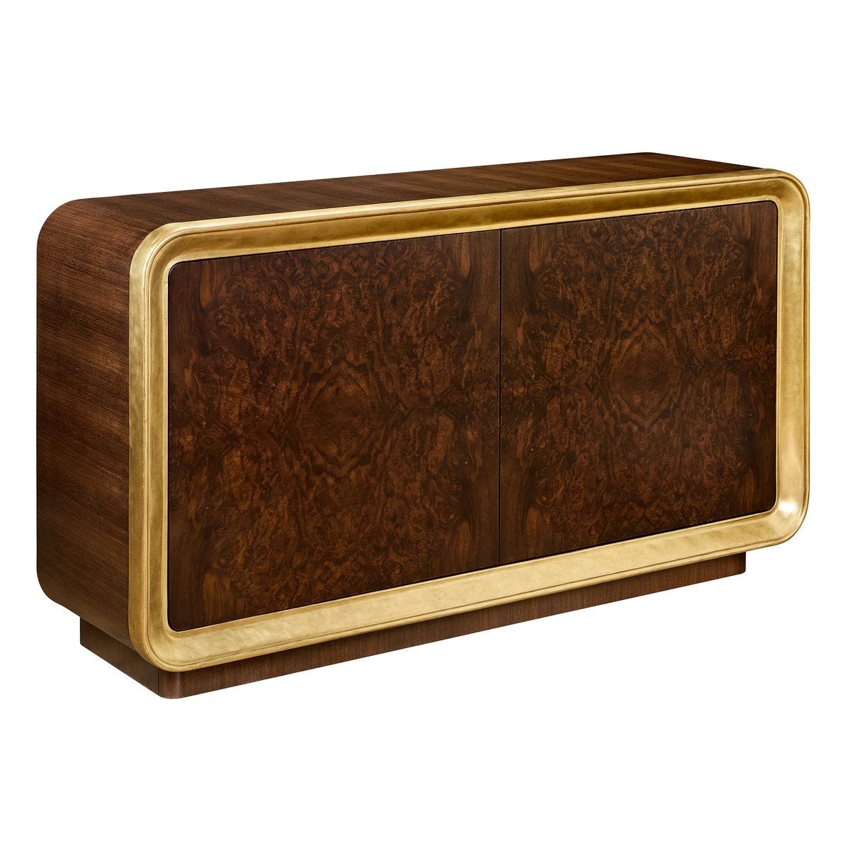 Annabelle Walnut & Gold  2 Door Cabinet