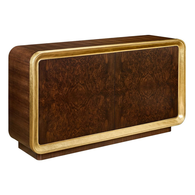 Annabelle Walnut & Gold  2 Door Cabinet