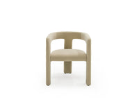 Ferah Modern Beige Fabric Dining Chair