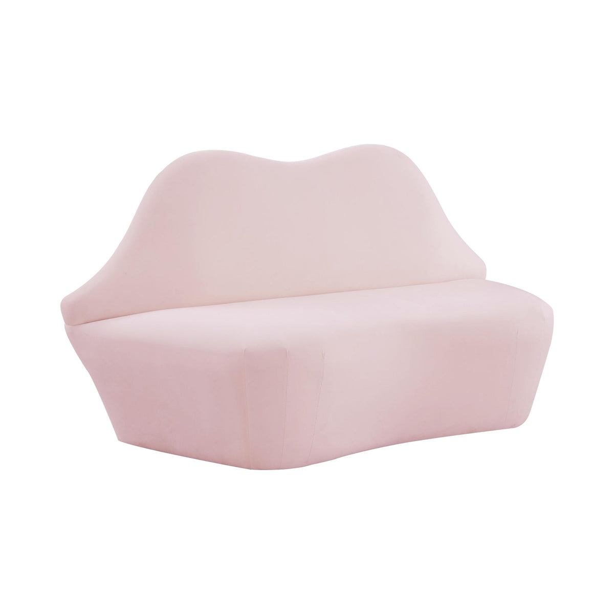 Kisses 67.7" Blush Velvet Sofa