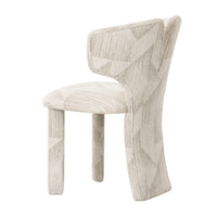 Ivy Modern Beige Pattern Fabric Dining Chair (Set of 2)