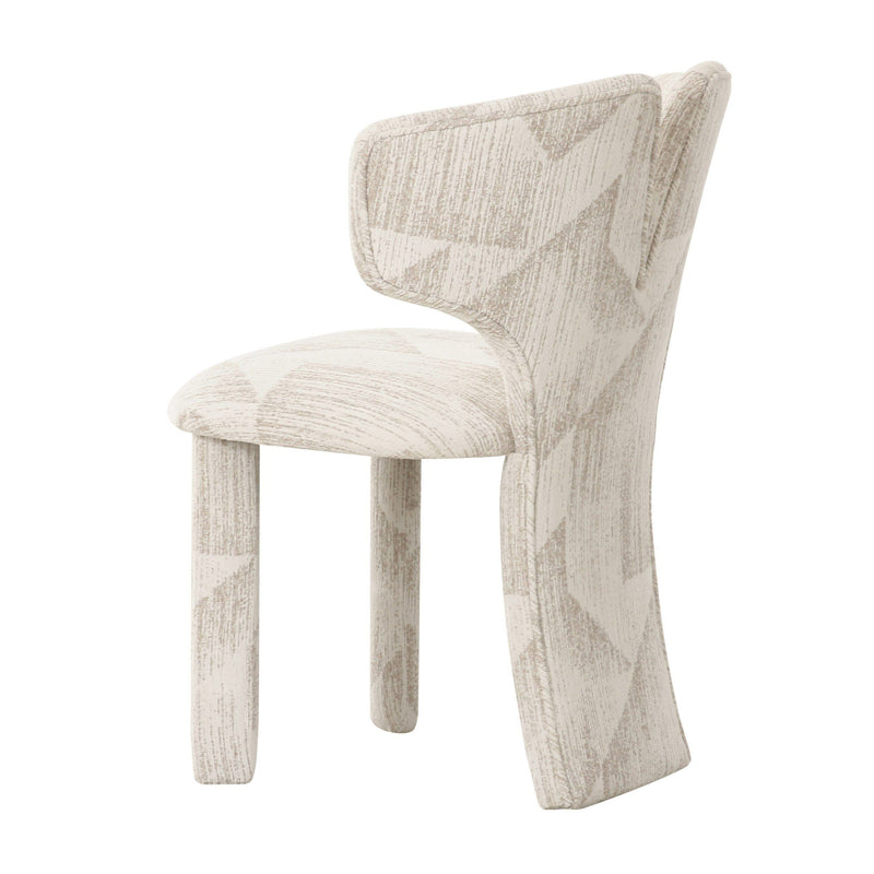 Ivy Modern Beige Pattern Fabric Dining Chair (Set of 2)