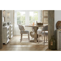 Banks Linen Barrel Back Counter Stool
