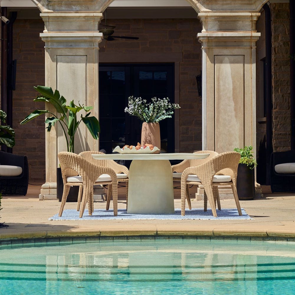 Avenue 60" Warm White Indoor-Outdoor Dining Table