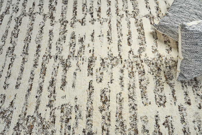 Montana Handmade Wool Brown/Taupe/Ivory Area Rug - Elegance Collection