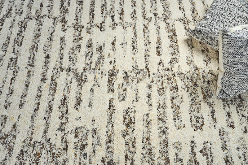 Montana Handmade Wool Brown/Taupe/Ivory Area Rug - Elegance Collection