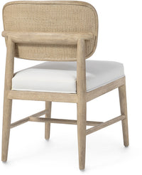 Fornelli Performance White Basket Weave Dining Chair