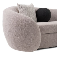 Arona 156" Modern Grey Fabric Curved Sectional Sofa